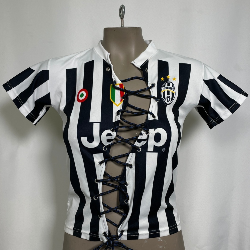 Paul Pogba #10 Juventus FC Cossa New York Lace Up Soccer Jersey Women's Sz 6 - Picture 1 of 16